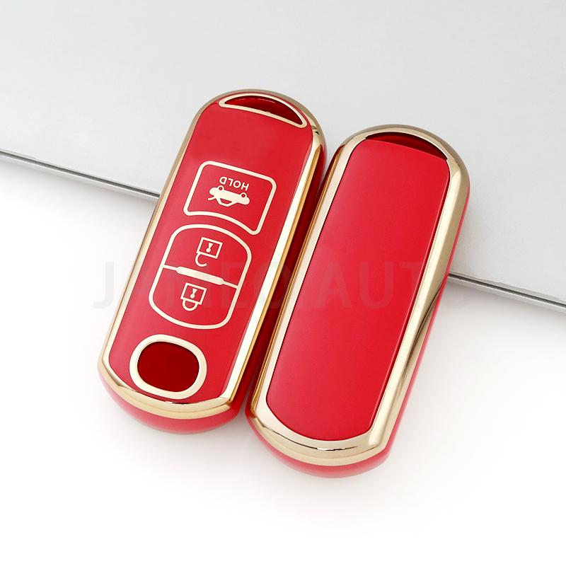 3 Buttons Tpu Car Key Case For Mazda 2 3 6 Atenza Axela Demio Cx-5 Cx5 Cx-3 Cx7 Cx-9 Protective Keyring