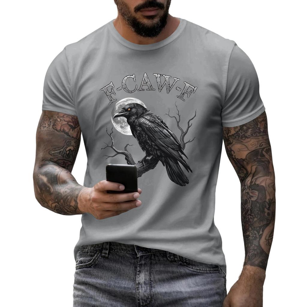 Men's Fashion Casual  Printed Short Sleeve Round Neck Pullover Tops