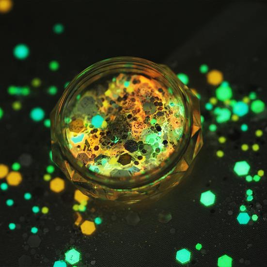 1 Box Gloss Art Effect Sequin Shiny Nail Luminous High Non-drop DIY Iridescent Firefly Style