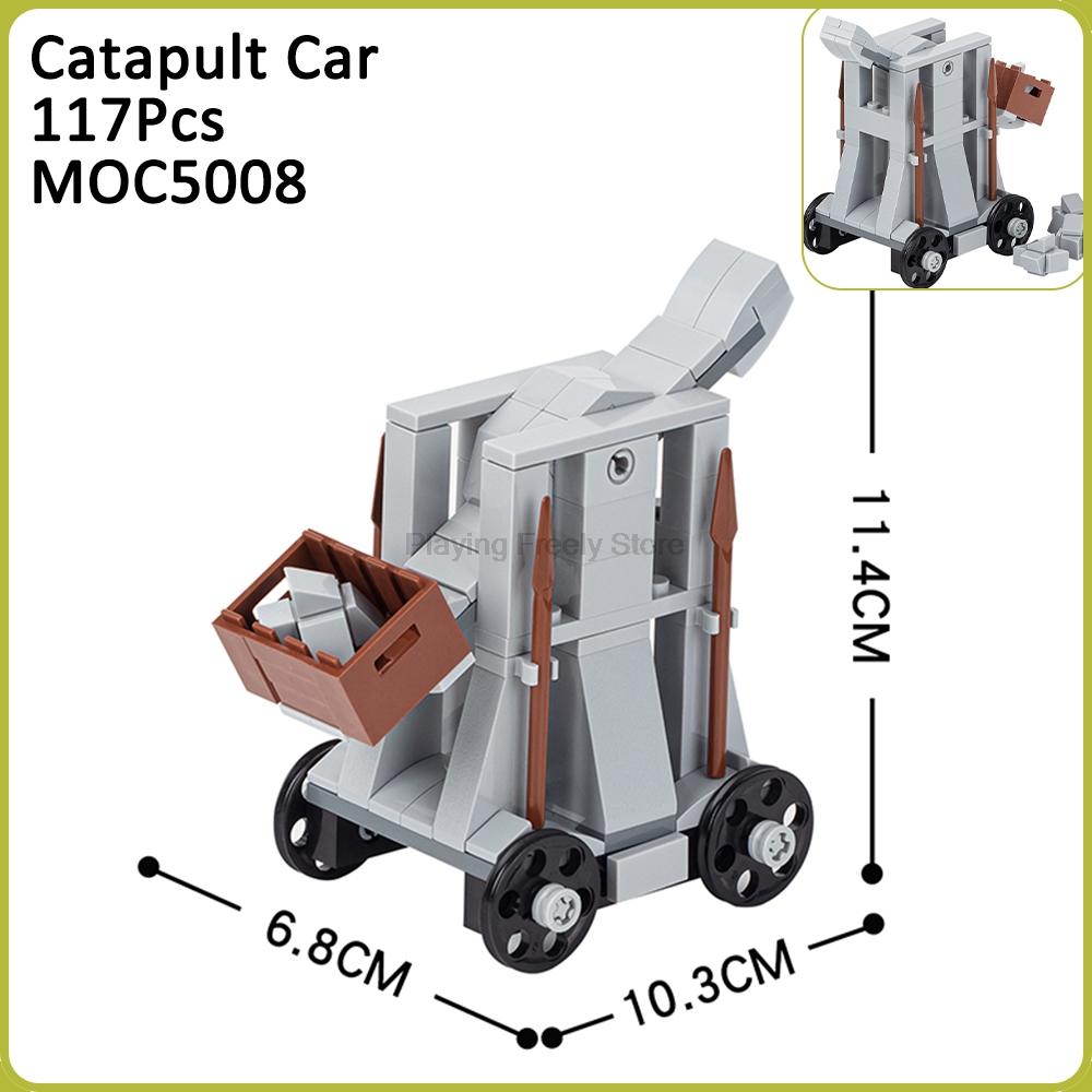 MOC Mittelalterliche Kriegssteine Kanonenwagen Waffe Katapult Armbrust Kompatible Figur Bausteine Spielzeug Für Kinder Erwachsene Freunde Geschenke
