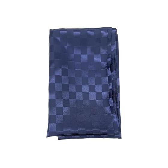 [Masur] Checkered Jacquard Furoshiki, Lattice, Woven Pattern, 100cm, Satin, Three Widths, Polyester, Made in Japan, Large Size, Japanese Pattern,