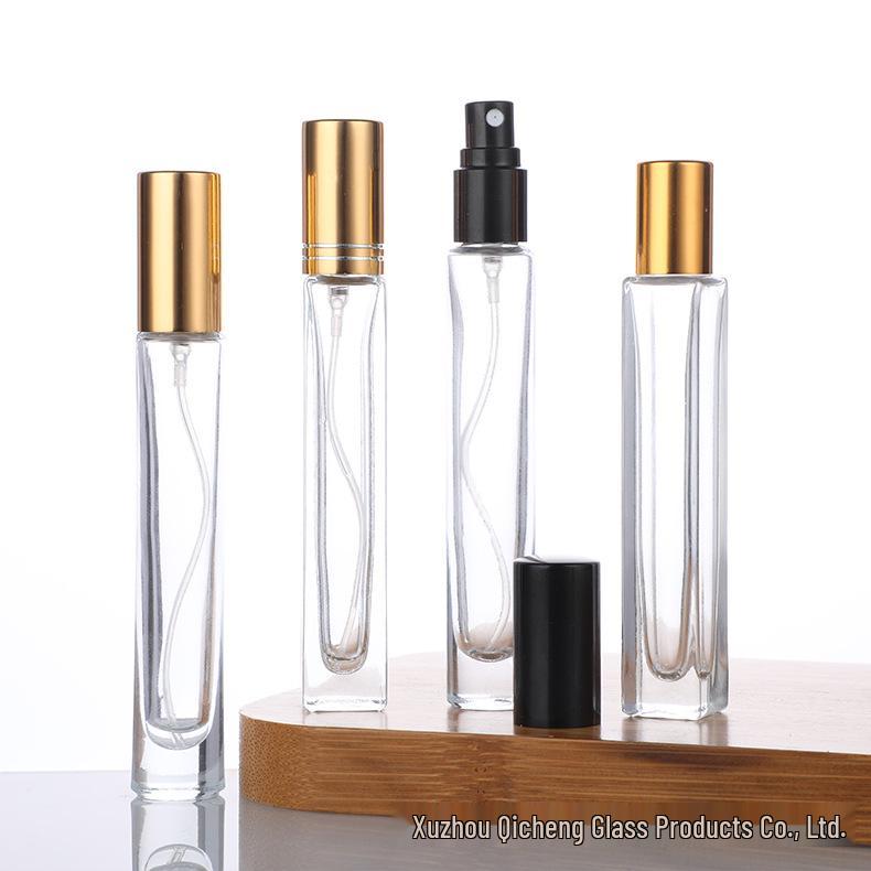 10ml Portable Glass Perfume Bottle with Spray, Roller Ball, and Lid - Silkscreen Compatible