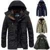 Warm Mens Winter Thick Fur Lined Hooded Jacket Zipper Bomber Military Parka Coat