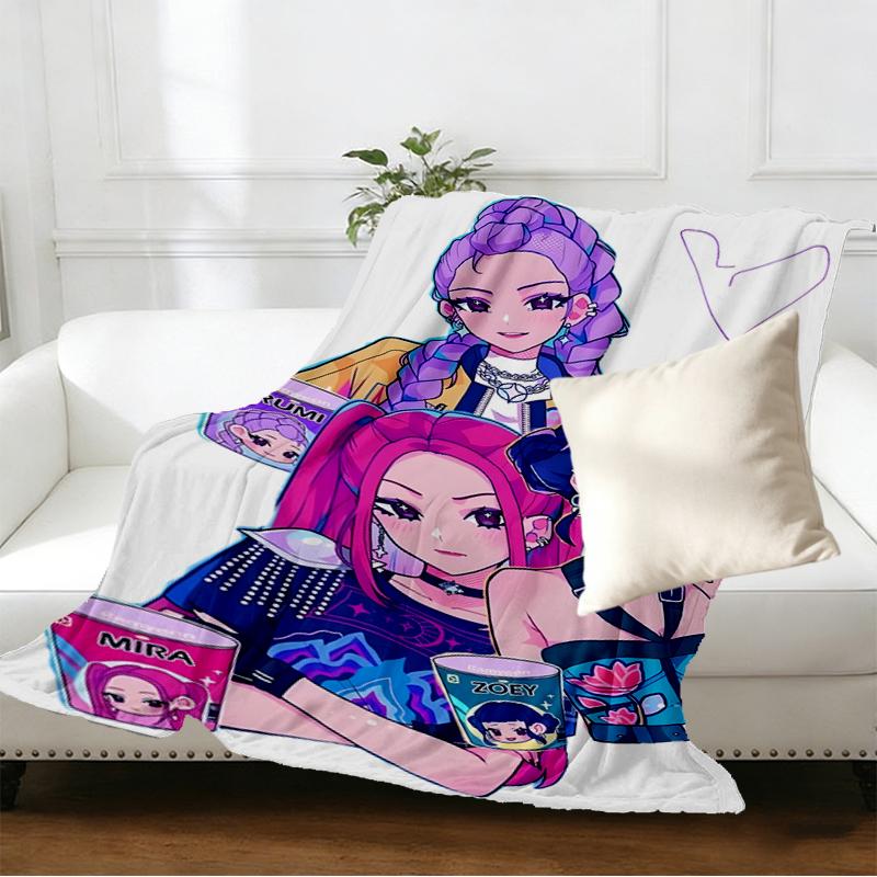 KPop Dämonenjäger Print Decke - Weich & Bequem, für Schlafzimmer, Reisen, Sofa, Heimdekoration - Geburtstags-Weihnachtsgeschenk für Freund