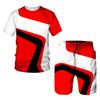Neues Sommer-Europäisches und Amerikanisches Oversized Herren Trend Lässiges Trainingsanzug Set 2026 3D Digitaldruck T-Shirt Shorts Set 2-teiliges Outfit