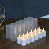 Moving Wick Warm White Yellow Flickering  Flameless Rechargeable Led Tealight Candles for Hotel Wedding Decoration
