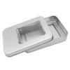 Scatola Rettangolare in Metallo Colore Argento per Carte da Gioco Porta Monete Portamonete Scatola Portachiavi Caramelle Porta Biglietti da Visita in Latta