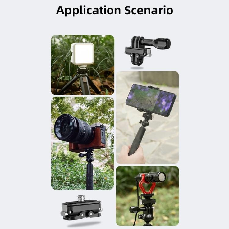 Professional Camera Quick Release Adapter Locking Design 1/4inch Top Load Bearing 8kg 1/4 Mount for Travel Vlog