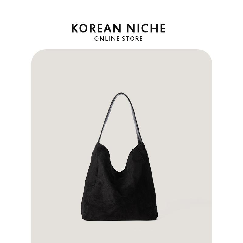 New Fashionable Suede Soft Texture Tote Bag, Casual Large Capacity Single Shoulder Handbag