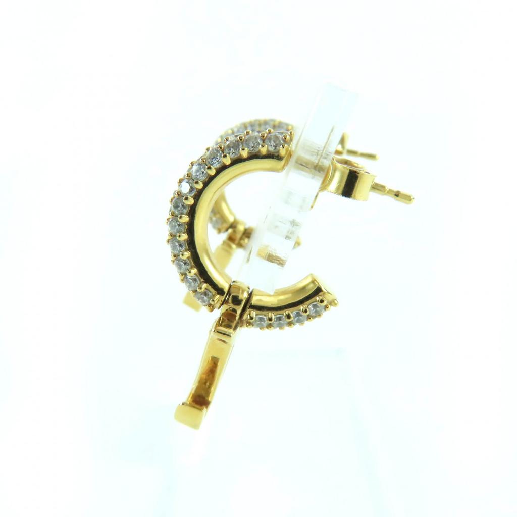 Great LOUIS VUITTON Pierce Pierce Hoops - LV Iconic Gold Metal Women M01732 Used