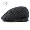Retro Wool Beret Women's Autumn and Winter Knitted Hat Fleece Warm Cap Casual Forward Hat Men