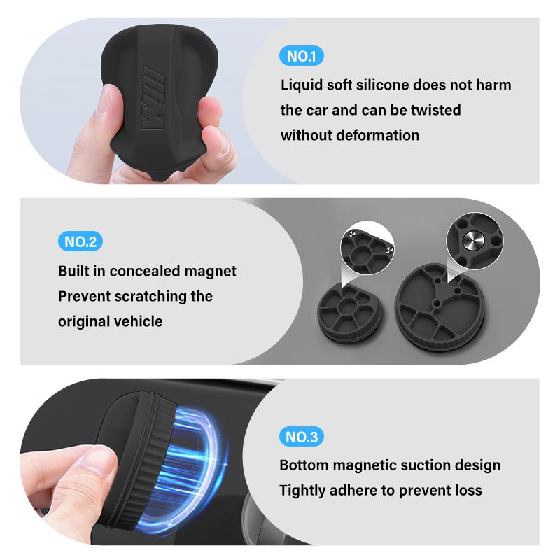 EV Car Charging Port Cover Magnetic Dustproof Silicone Sealed Cap For BMW M F10 F20 F30 F40 F15 F25 F26 F31 F49 E62 E83 E84 JKQDU1