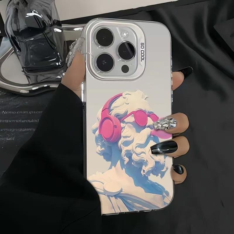 Personality statue applies to Apple 16Promax mobile phone case iPhone15Pro funny 14Pro creative 17 new models