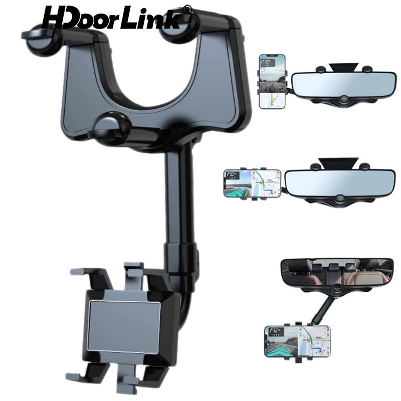 

HdoorLink Вращающийся на 360° выдвижной автомобильный держатель для телефона Зеркало заднего вида Кронштейн для записывающего устройства DVR/GPS Универсальная поддержка мобильного телефона