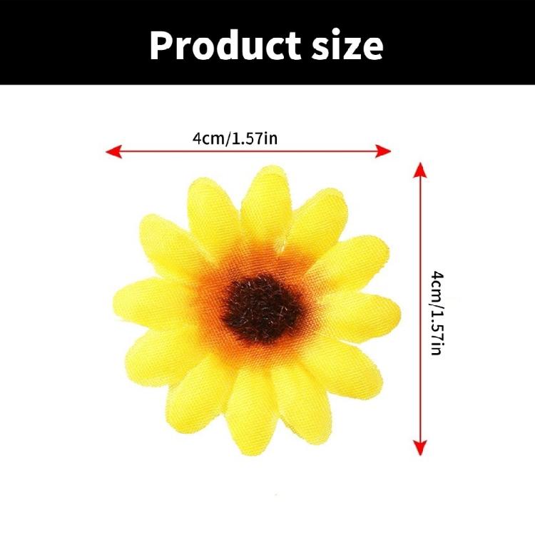 6PCS Sunflower Hairpin for Female Bright Color Daily Flower Hair Clip Barrettes Sidebangs Clip for Women Girl Hairstyle