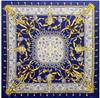 New Luxury Brand Design Sago Cycas Palm Tree Winter Square Scarf 130cm Twill Silk Scarf Women Kerchief Scarves For Ladies