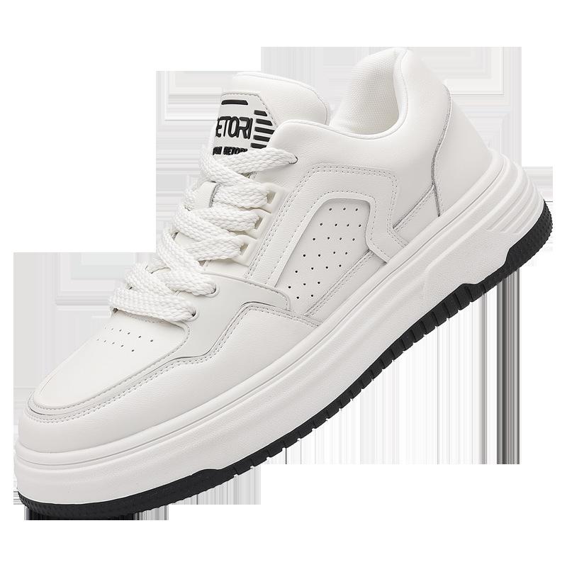 

Leather men s shoes spring new platform casual shoes versatile sports shoes men s white shoes green 44 білий