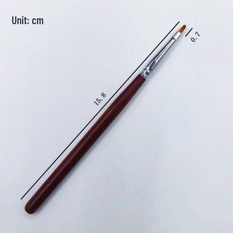 Wooden Nail Art Pen Set: Line Drawing, Petal, Phototherapy, Sweeping Brush, Painting, Flower, Crystal, Crescent, French Ombre.