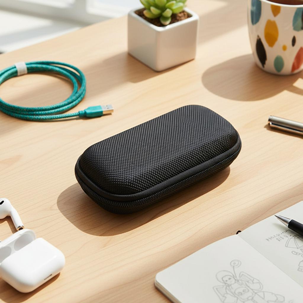 EVA Zipper Carrying Hard Case Cover Portable Travel Case for Sony ICD-UX570/PX370 Digital Voice Recorder