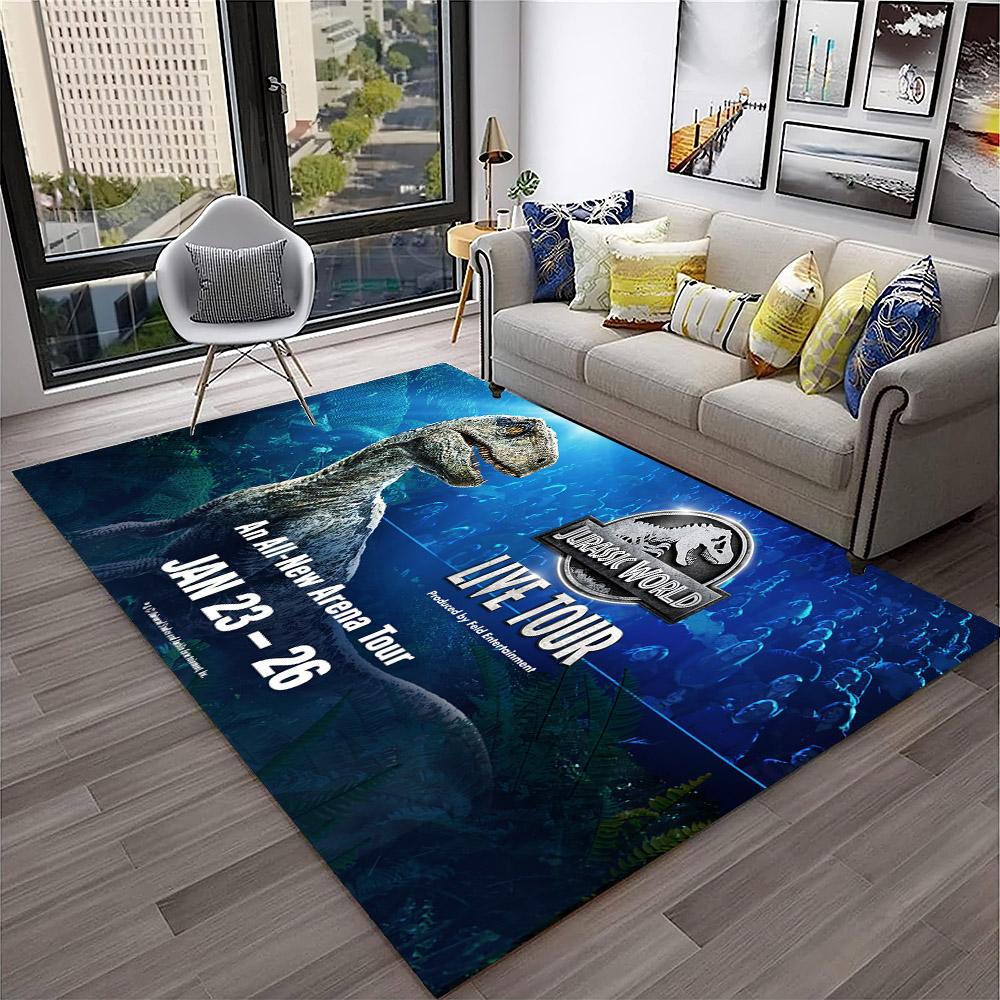 

Jurassic Park Dinosaur Cartoon Child Carpet Rug for Home Living Room Bedroom Sofa Doormat Decor,Play Area Rug Non-slip Floor Mat 40x60cm