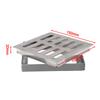 1pc FloorDrainWithFrameAnti-slip Double-row Hole Stainless Steel Drain Grate Outdoor Drainage Cover Channel Grate Rainwater