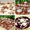 iSuperb 4 Pieces Cake Top Stencils Cookie/Cake Decorating Painting Templates Baking Tool for Cupcake Wedding Cake Fondant Impression, Wedding