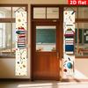 2D Flat, 2D Flat - 2D Flat, 2D Flat - 2D Flat Banner, 2D Plane Banner, 1 Pair, Back to School Theme Couplets, Vibrant Colors, Small Items Stacked Patt