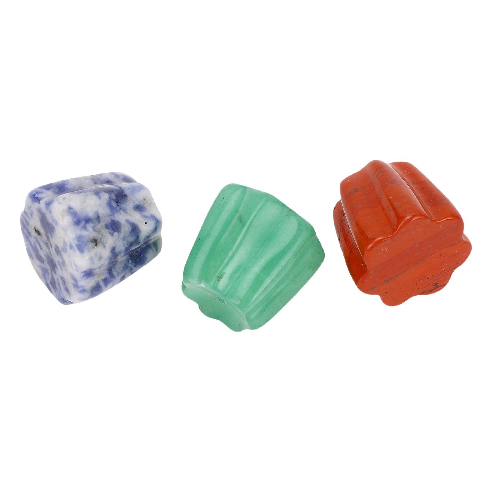 3 Pcs Crystal Stone Incense Holder Unique Crystal Incense Stick Holder Stand with Stable Base for Meditation Yoga