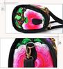 Ethnic Embroidered Drum-Shape Tote & Crossbody Canvas Bag