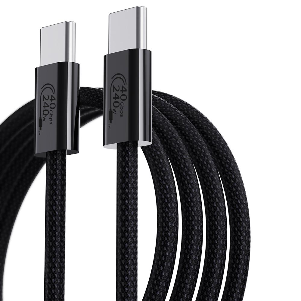 1m USB4 Type C Cable 240W PD Fast Charging 40Gbps High Speed Data Transfer Wire for Laptop/Phone