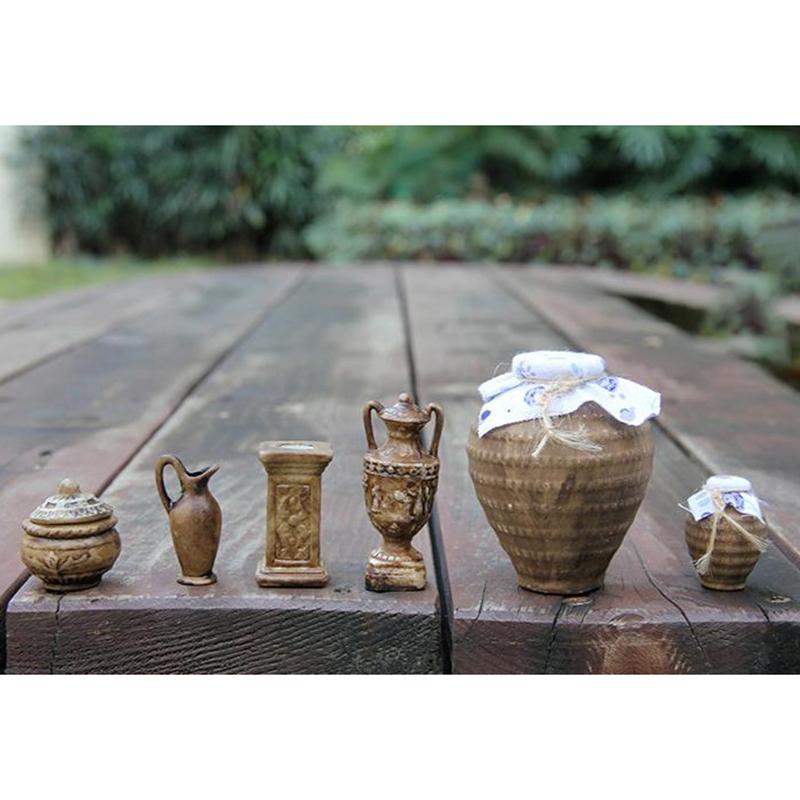 1:12 Dollhouse Miniature Porcelain Flowerpot Ceramic Jar Dolls House Accessories