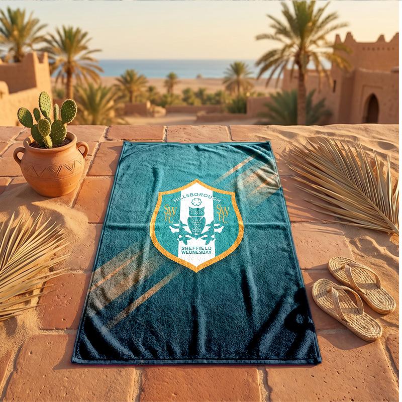 Asciugamano da Spiaggia Tema Sheffield Wednesday Morbido Asciugatura Rapida?Asciugamano Asciutto Per Vacanze Estive Al Mare Nuoto