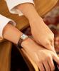 Lollalojeu New Cube Mother-Of-Pearl Green Hands Classic Wristwatch
