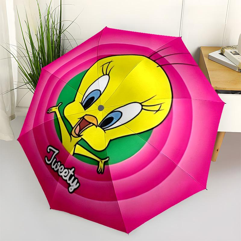 

1pc Tweety Bird Automatic Open/Close Umbrella - 8-Rib Stability - All-Season Everyday & Formal Use yy251022020