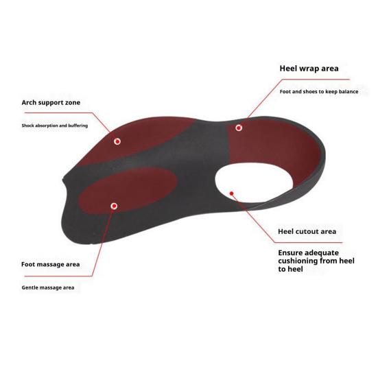 1 Pair Arch Support Insoles Shock Absorption Orthopedic Flatfoot Pad Comfort Ankle Stabilization Corrective Support Universal Foot Pad