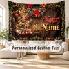 Christmas Custom Name Printed Tapestry Wall Hanging For Bedroom Living Room Wall Decor Holiday Gift