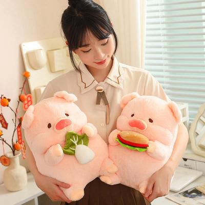 Anime Hamburger Repolho Porco Brinquedo De Pelúcia Criativo Bichos De Pelúcia Porquinho Boneca Menina Brinquedos De Aniversário Namorada Casal Presente Bonito