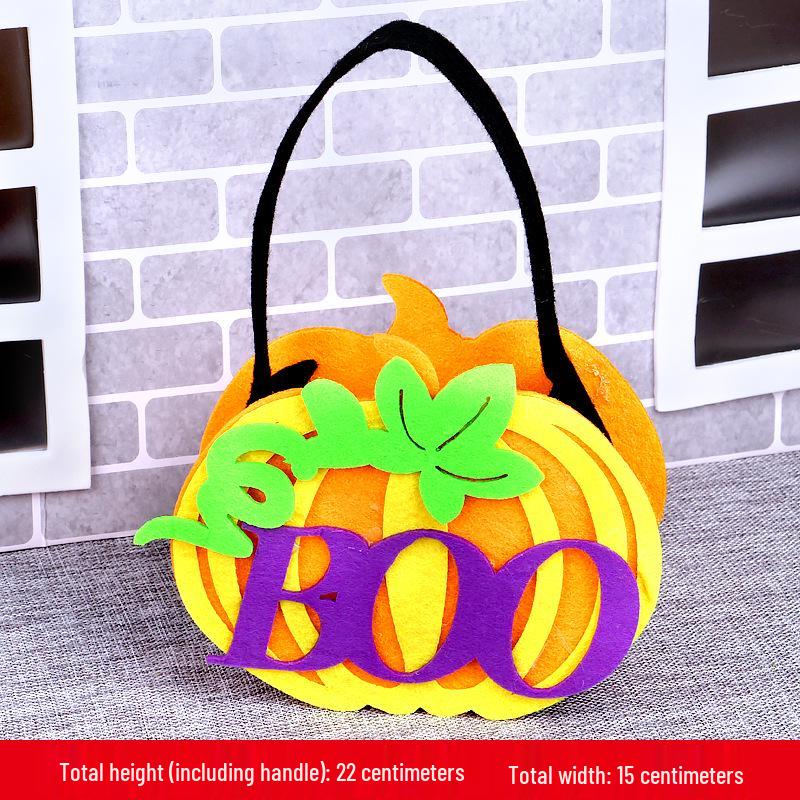 Halloween Pumpkin Trick-or-Treat Children's Handbag - Handmade Small Gift Material Pack