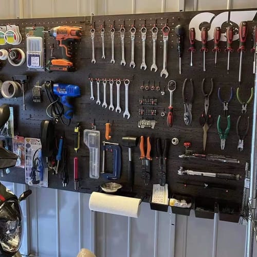 156 Perforated Board Hooks, Punching Board Hooks, 25mm Hole Pitch, Dedicated T-Hooks, Mesh Hooks, Plastic Box Included, Hanging Rack, Fixing Hardware,