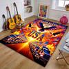 Patriotic USA Eagle with Flags and Trucks Patterned carpet, suitable as a non slip play mat for the living room and bedroom sofa