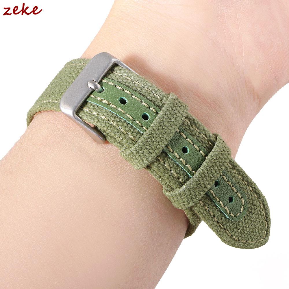 20mm 22mm Braided Canvas Watch Band for Samsung Galaxy 3/4 40mm 44mm Classic 46/42mm Quick Release Bracelet for Huawei Straps