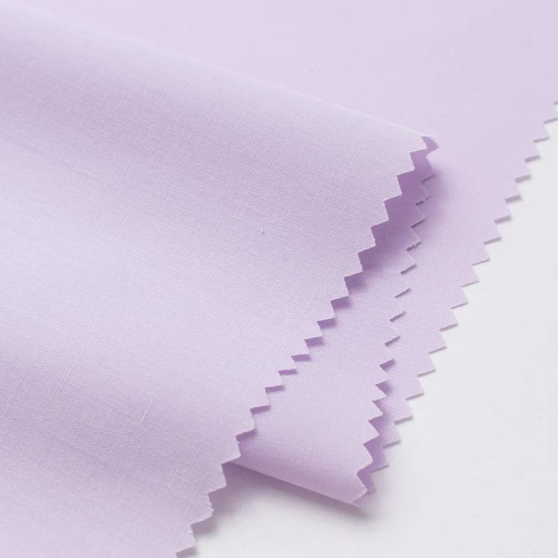 Plain Combed Cotton Fabric Poplin for Clothes Shirt Dresses Sewing High-grade Smooth Skirts Cloth Thin Anti-wrinkle