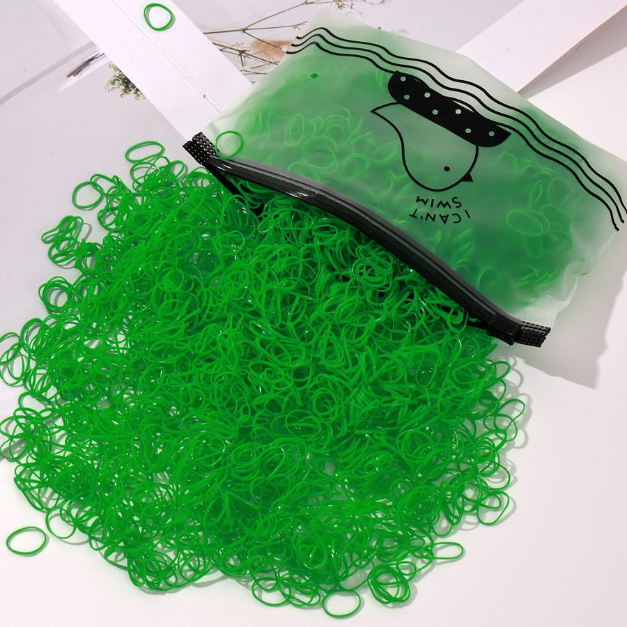 500/1000/2000Pcs Girls Colourful Disposable Rubber Band Hair Ties Headband Children Ponytail Holder Bands Kids Hair Accessories