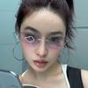 Y2K Vintage Rivet Metal Rimless Sunglasses Women For Men Sun Glasses Punk Luxury Brand Designer Popular Future Shades UV400