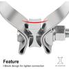TIROL 3 Exhaust Clamp 3 Inch Exhaust Clamp Stainless Steel Narrow Band Muffler Clamp For 3" OD Exhaust Pipe, Muffler Pipe 2Pcs