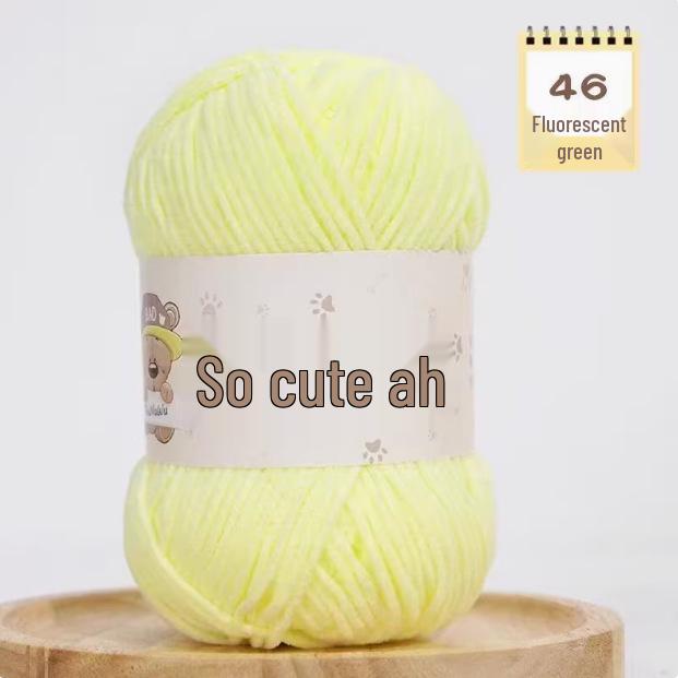 Süße matte Chenille-Wollkugel: Feines Eisstreifen-Garn für DIY-Häkelpuppen & Decken