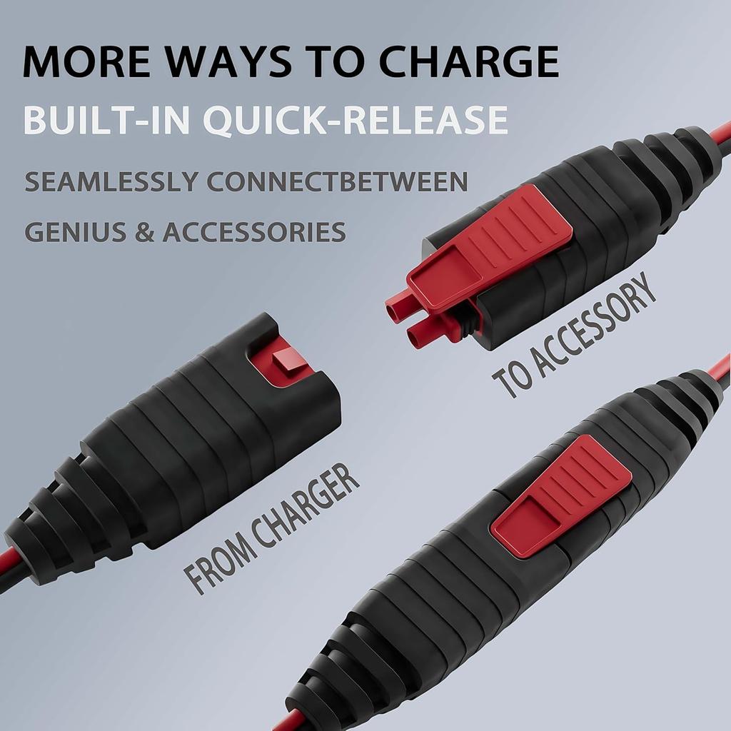 (2 Pack) 10.5-Feet GC004 X-Connect Fit For NOCO Battery Charger Accessories,Extension Cable Accessory For Genius Smart Battery Chargers Cable