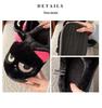 Women's & Men's Cute Black Cat Cotton Plush Home Slippers - Warm Closed-Toe Postpartum Shoes