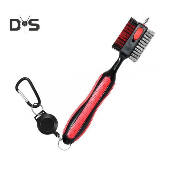 Golfschlägerbürste, Golfschläger-Reinigungswerkzeug mit magnetischem, einziehbarem Karabiner, leichtes Golfzubehör für Herren, Outdoor-Sport
