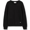 GUBIN Retro Pattern V-Neck Knit - Black